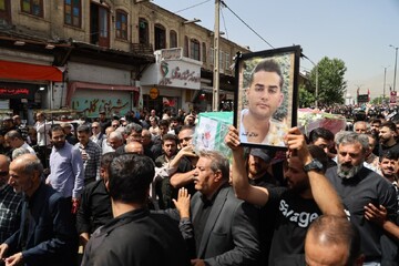 وداع باشکوه مردم همدان با شهدای مظلوم حمله رژیم صهیونیستی