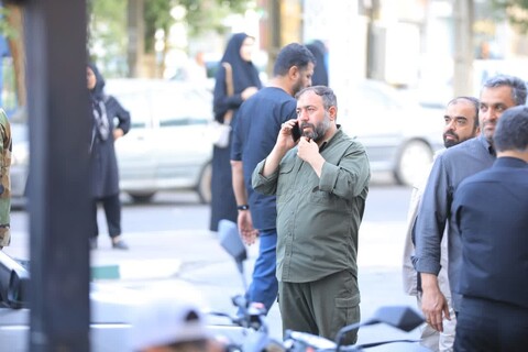 مراسم وداع با پیکر دو تن از شهدای حمله رژیم منحوس صهیونیستی به سپاه استان البرز