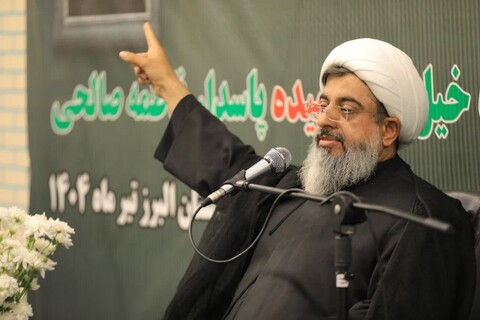 مراسم وداع با پیکر دو تن از شهدای حمله رژیم منحوس صهیونیستی به سپاه استان البرز