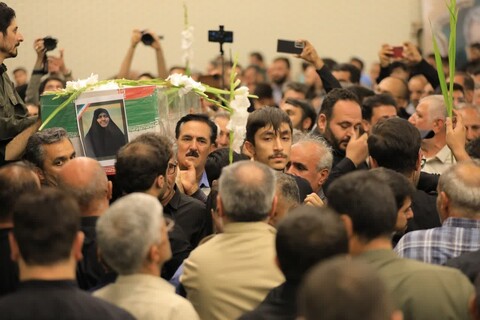 مراسم وداع با پیکر دو تن از شهدای حمله رژیم منحوس صهیونیستی به سپاه استان البرز