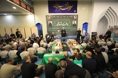 مراسم وداع با پیکر دو تن از شهدای حمله رژیم منحوس صهیونیستی به سپاه استان البرز