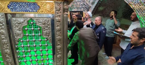 تصاویر/ آئین غبار روبی امامزاده سیدعبدالغفار(ع)شهرستان اسکو در آستانه ماه محرم