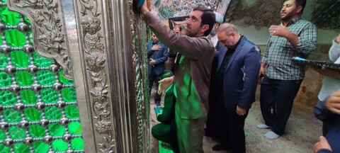 تصاویر/ آئین غبار روبی امامزاده سیدعبدالغفار(ع)شهرستان اسکو در آستانه ماه محرم