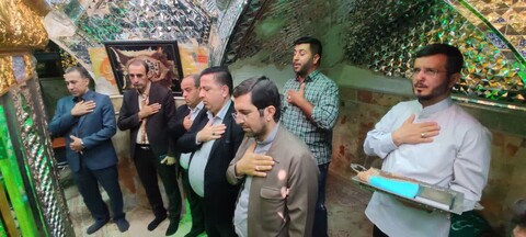 تصاویر/ آئین غبار روبی امامزاده سیدعبدالغفار(ع)شهرستان اسکو در آستانه ماه محرم