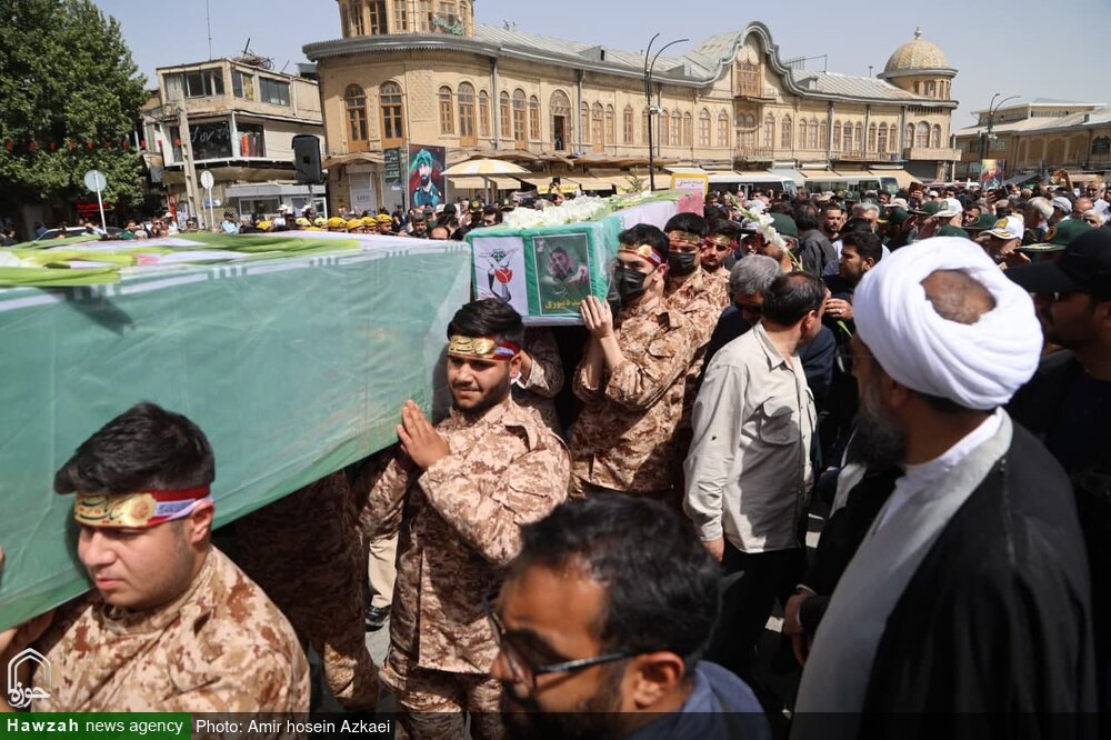 وداع باشکوه مردم همدان با شهدای مظلوم حمله رژیم صهیونیستی