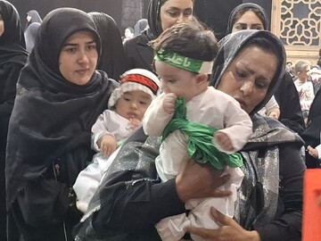 همایش شیرخوارگان حسینی در امامزاده هادی (ع) فین کاشان برگزار شد