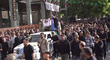 وداع با شکوه مردم مریانج با شهید امیرمحمد زمانی