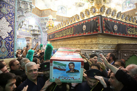 تصاویر/ وداع با شهدای حملات رژِیم صهیونی در شب اول محرم