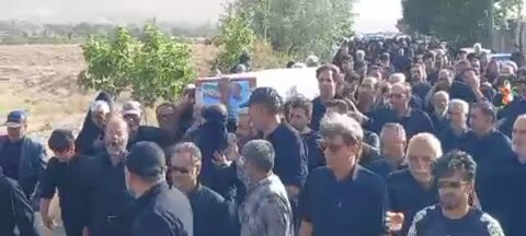 تصاویر/ستقبال و وداع با پیکر پاسدار شهید امیر معصومی در روستای آزرانا