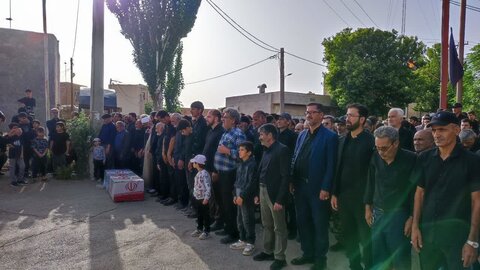 تصاویر/ستقبال و وداع با پیکر پاسدار شهید امیر معصومی در روستای آزرانا