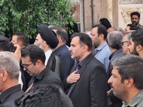 تشییع پیکر شهیدمبارزه با اسرائیل در شهر جوشقان قالی