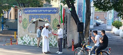 کلیپ/ برپایی موکب مدرسه علمیه ولیعصر(عج)تبریز در حمایت از عملیات بشارت فتح