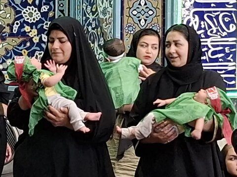 تصاویر/همایش شیرخوارگان حسینی در مسجد صادقیه کاشان