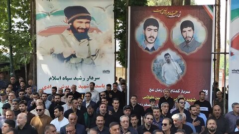 تصاویر تشييع پيکر مطهر شهيد امير حسين طولابی در حمله تجاوزکارانه رژيم سفاک صهيونيستی در خرم آباد