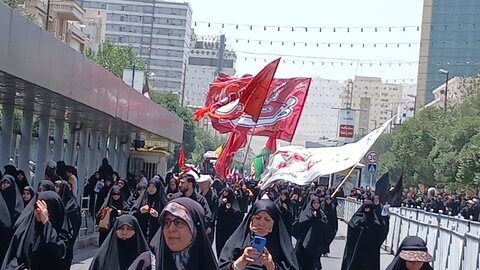 تصاویر/مراسم تشییع شهدای حملات رژیم صهیونیستی در مشهد مقدس