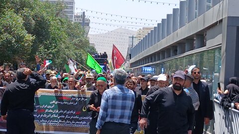 تصاویر/مراسم تشییع شهدای حملات رژیم صهیونیستی در مشهد مقدس