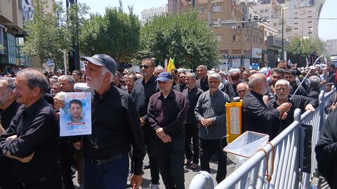 تصاویر/مراسم تشییع شهدای حملات رژیم صهیونیستی در مشهد مقدس