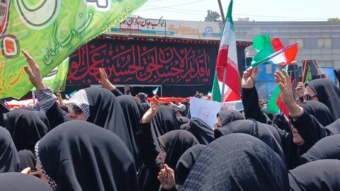 تصاویر/مراسم تشییع شهدای حملات رژیم صهیونیستی در مشهد مقدس