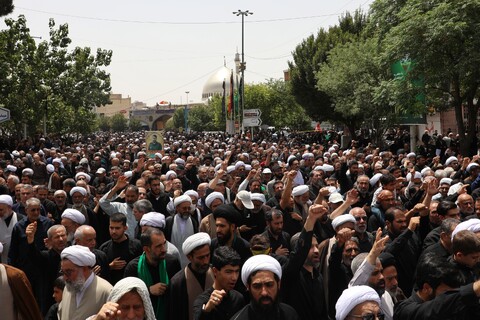 تصاویر/ مراسم تشییع پیکر مطهر شهدای حملات اخیر رژیم تروریستی صهیونی در قم