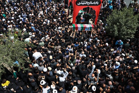 تصاویر/ مراسم تشییع پیکر مطهر شهدای حملات اخیر رژیم تروریستی صهیونی در قم