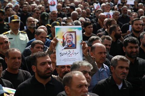 تصاویر / تشییع سردار شهید میثم رضوان پور و شهید صفاریان در خمینی شهر