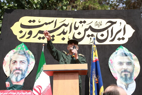 تصاویر / تشییع سردار شهید میثم رضوان پور و شهید صفاریان در خمینی شهر