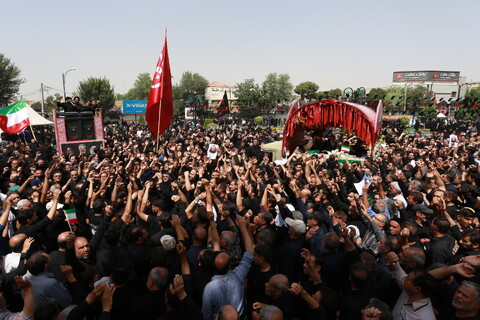 تصاویر / تشییع سردار شهید میثم رضوان پور و شهید صفاریان در خمینی شهر