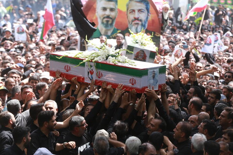 تصاویر / تشییع سردار شهید میثم رضوان پور و شهید صفاریان در خمینی شهر