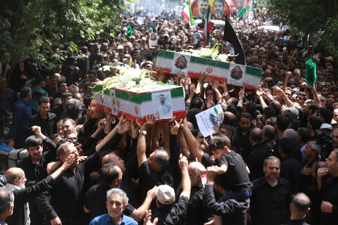 تصاویر / تشییع سردار شهید میثم رضوان پور و شهید صفاریان در خمینی شهر