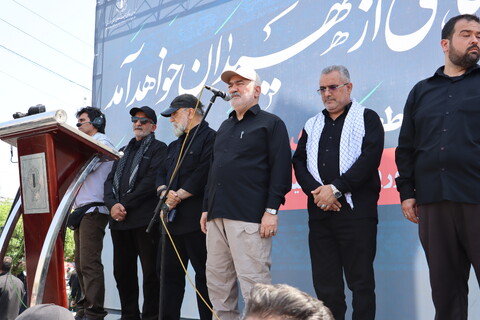 تشییع پیکر دو تن از شهدای حمله تروریستی صهیونیستی در اهواز