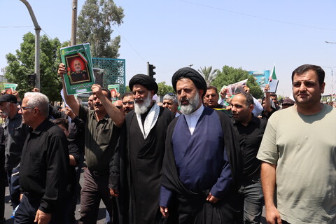 تشییع پیکر دو تن از شهدای حمله تروریستی صهیونیستی در اهواز