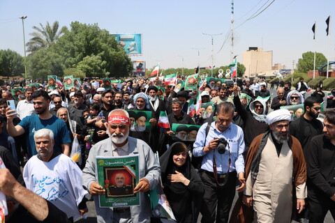 تشییع پیکر دو تن از شهدای حمله تروریستی صهیونیستی در اهواز