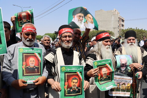 تشییع پیکر دو تن از شهدای حمله تروریستی صهیونیستی در اهواز