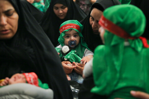 تصاویر/ آیین معنوی «شیرخوارگان حسینی» در حرم مطهر رضوی