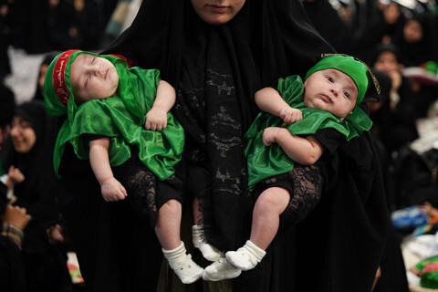 تصاویر/ آیین معنوی «شیرخوارگان حسینی» در حرم مطهر رضوی