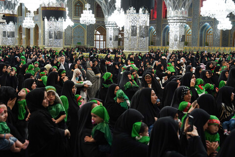 تصاویر/ آیین معنوی «شیرخوارگان حسینی» در حرم مطهر رضوی