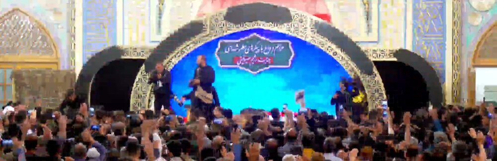 مراسم وداع با شهیدان در حرم مطهر رضوی برگزار شد