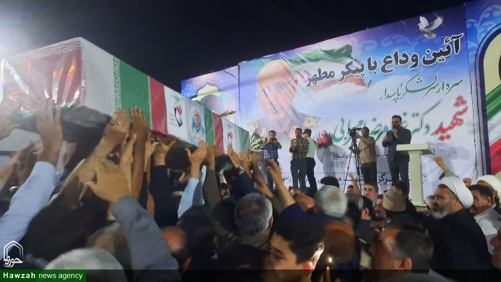 مراسم وداع با پیکر شهید محرابی معاون اطلاعات ستاد کل نیروهای مسلح در رامهرمز