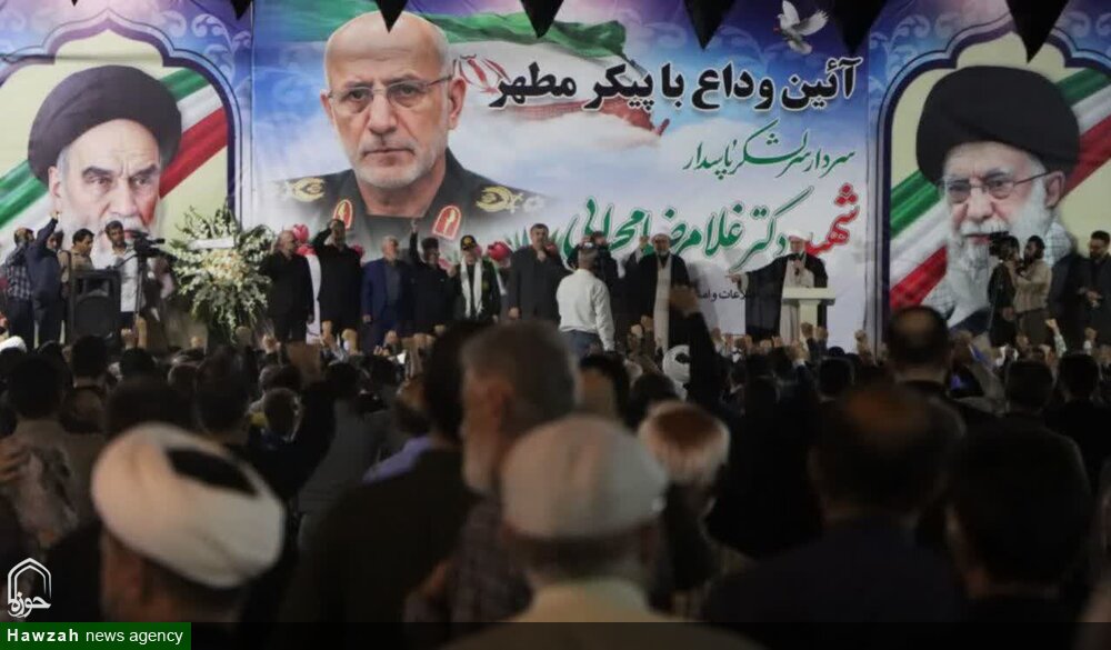 مراسم وداع با پیکر شهید محرابی معاون اطلاعات ستاد کل نیروهای مسلح در رامهرمز