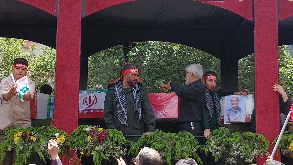 مراسم تشییع شهدای حملات رژیم صهیونیستی در مشهد