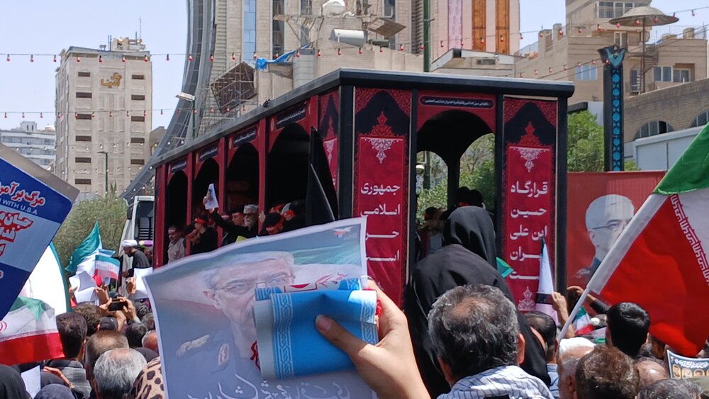 مراسم تشییع شهدای حملات رژیم صهیونیستی در مشهد