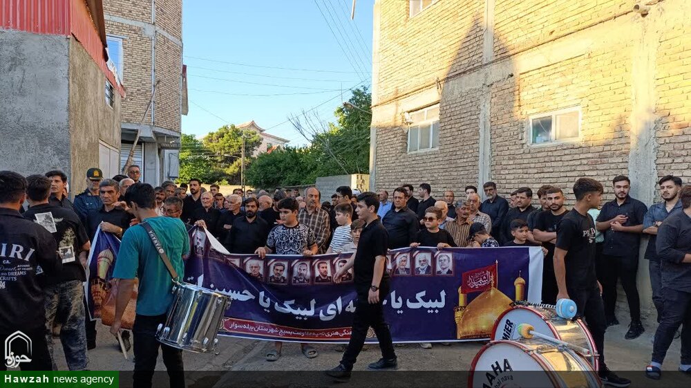 تصاویر/ آیین طشت گذاری مسجد جامع و محلات شهرستان بیله‌سوار