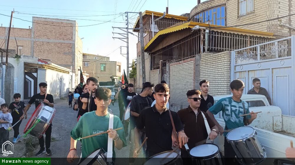 تصاویر/ آیین طشت گذاری مسجد جامع و محلات شهرستان بیله‌سوار