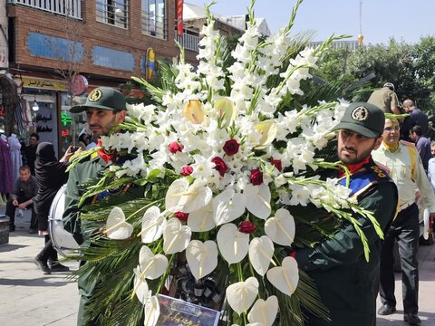 تصاویر/مراسم بدرقه شهید والامقام “رضا بسطامی” در سنندج