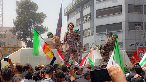 تصاویر/تشییع پیکر مطهر شهدای حملات اسرائیل به تهران