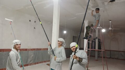 تصاویر /  اعزام گروه جهادی  طلاب مدرسه علمیه صالحیه قزوین به روستای سوگاه الموت