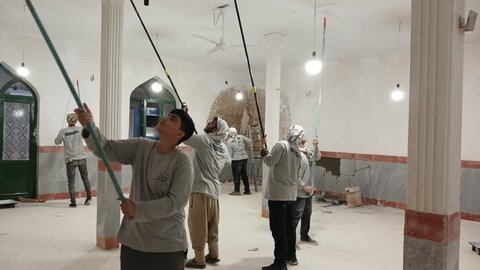 تصاویر /  اعزام گروه جهادی  طلاب مدرسه علمیه صالحیه قزوین به روستای سوگاه الموت