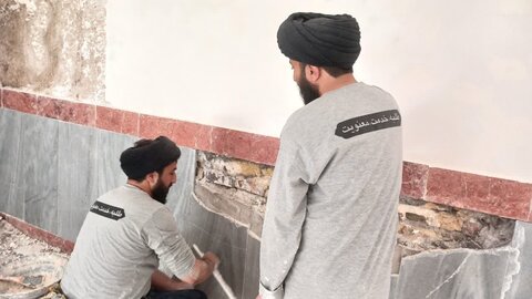 تصاویر /  اعزام گروه جهادی  طلاب مدرسه علمیه صالحیه قزوین به روستای سوگاه الموت