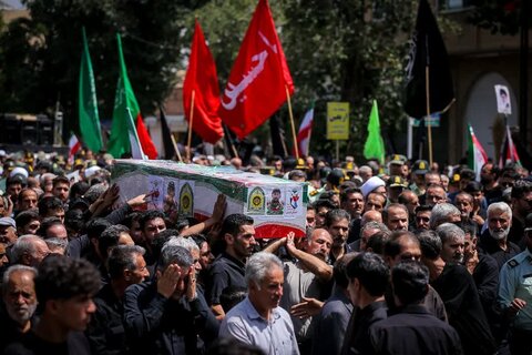 تصاویر / تشییع پیکر مطهر شهید حمله رژیم سفاک اسراییل