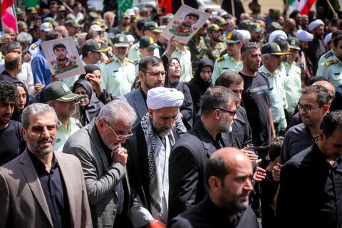 تصاویر / تشییع پیکر مطهر شهید حمله رژیم سفاک اسراییل